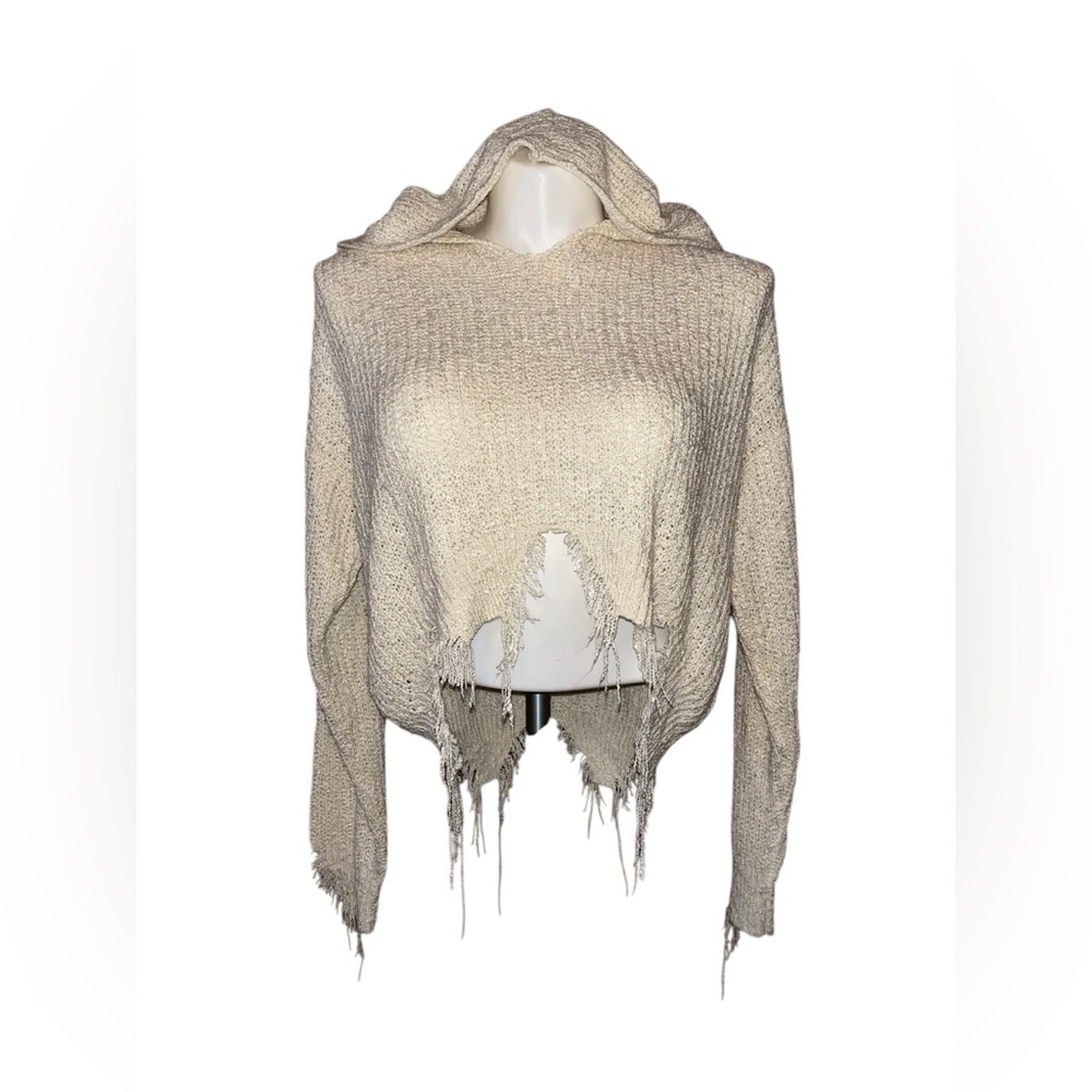 Cream Hooded Sweater
Drop Shoulder
Distressed
Size M/L - Picture 1 of 6